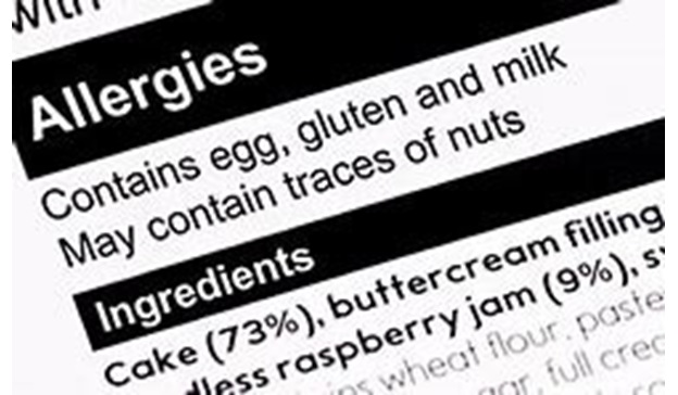 food allergy lable