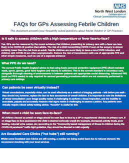 GP FAQ for assessing febrile children