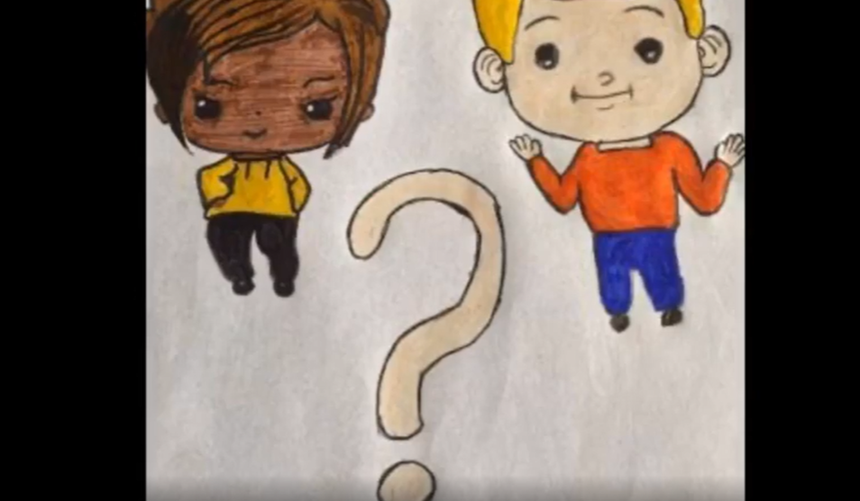 young people q and a cartoon