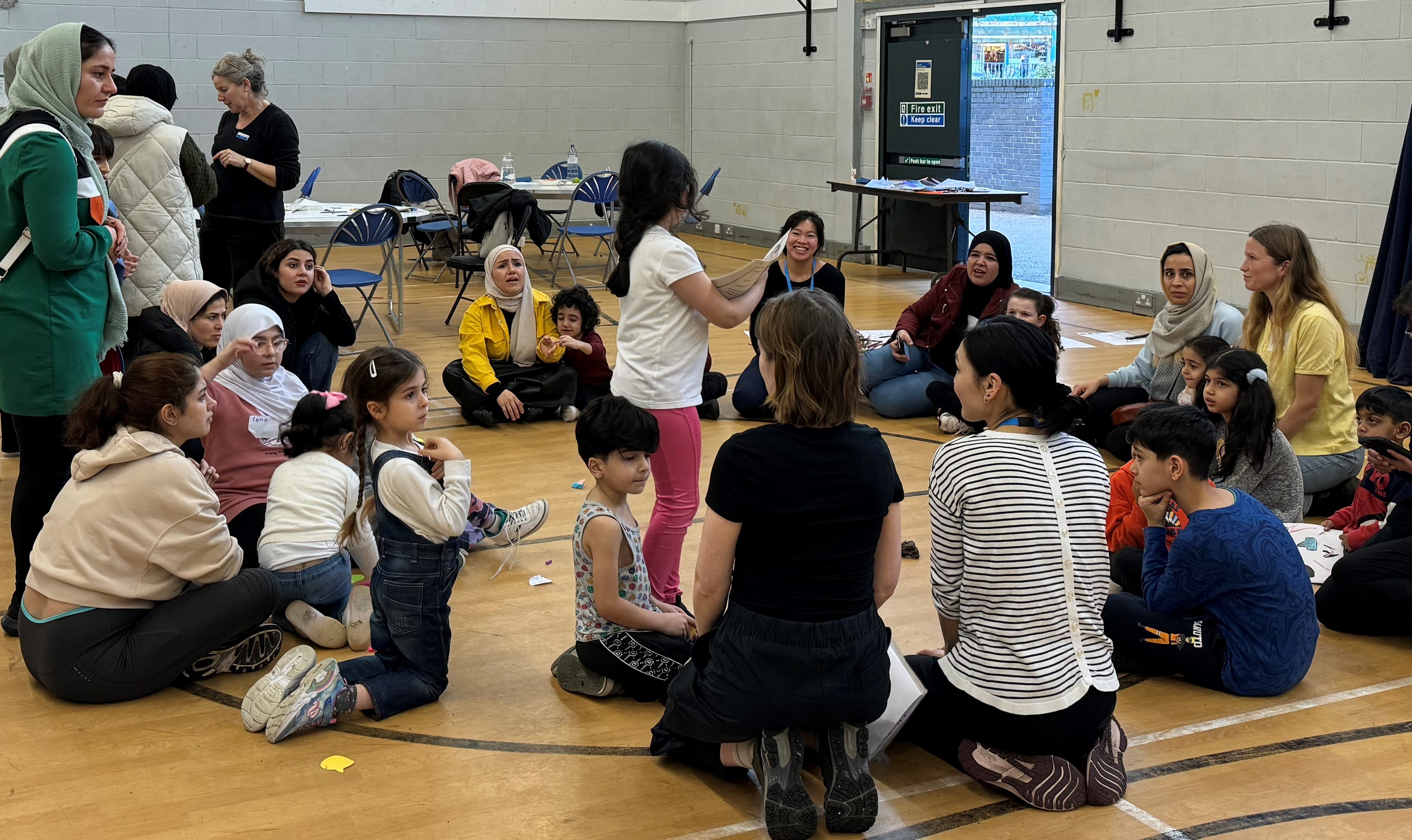 Group playing a game at a workshop