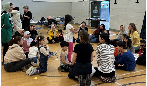 Group playing a game at a workshop